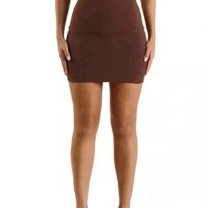 NWOT NAKED WARDROBE BROWN SKIRT M